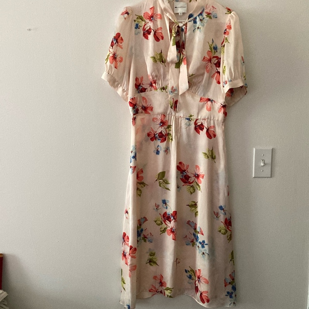 Jill Stuart Pink and Orange Flutter Sleeve Sundress